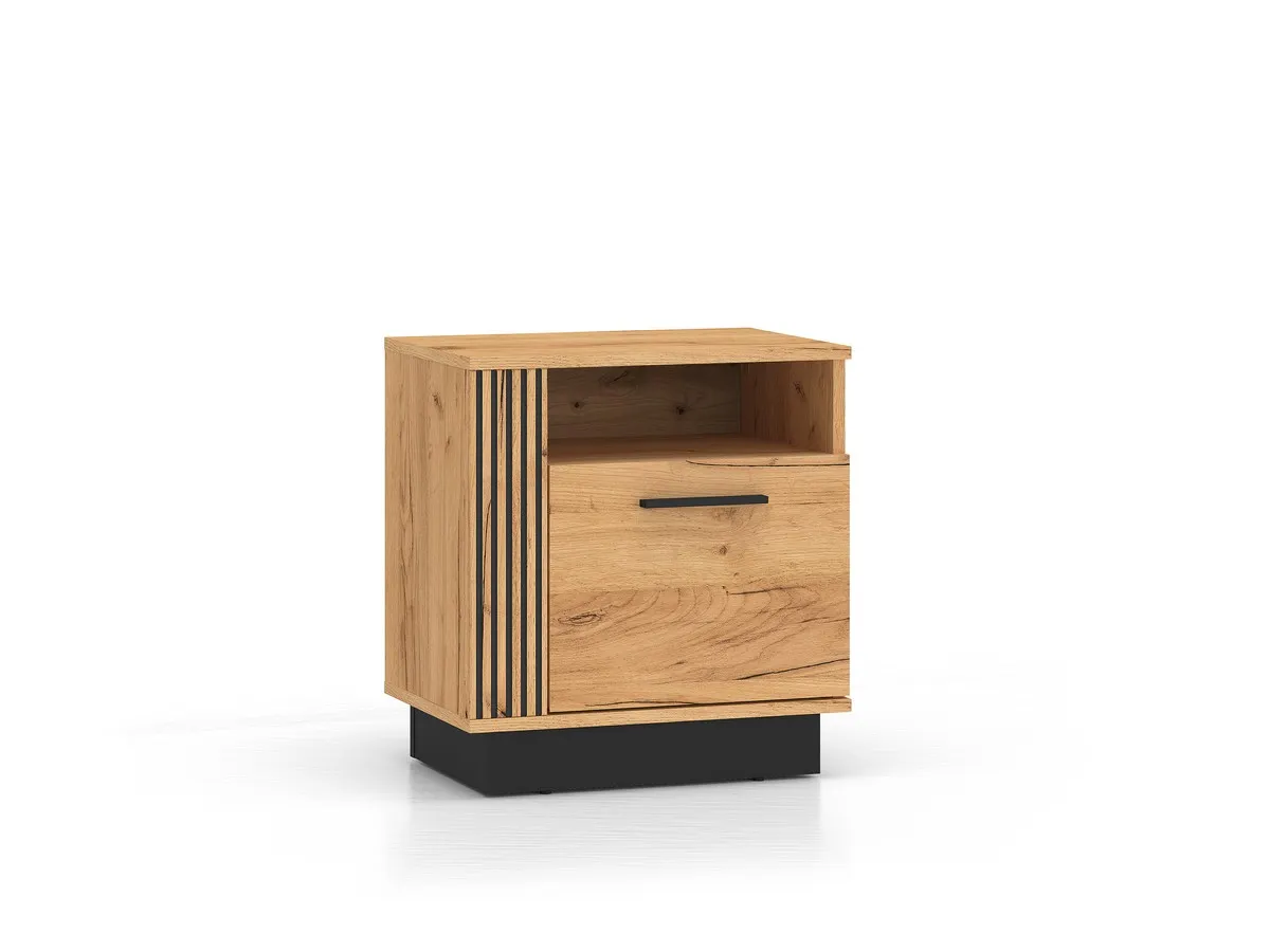 Szafka nocna 1-drzwiowa URSO 09 craft złoty-czarny