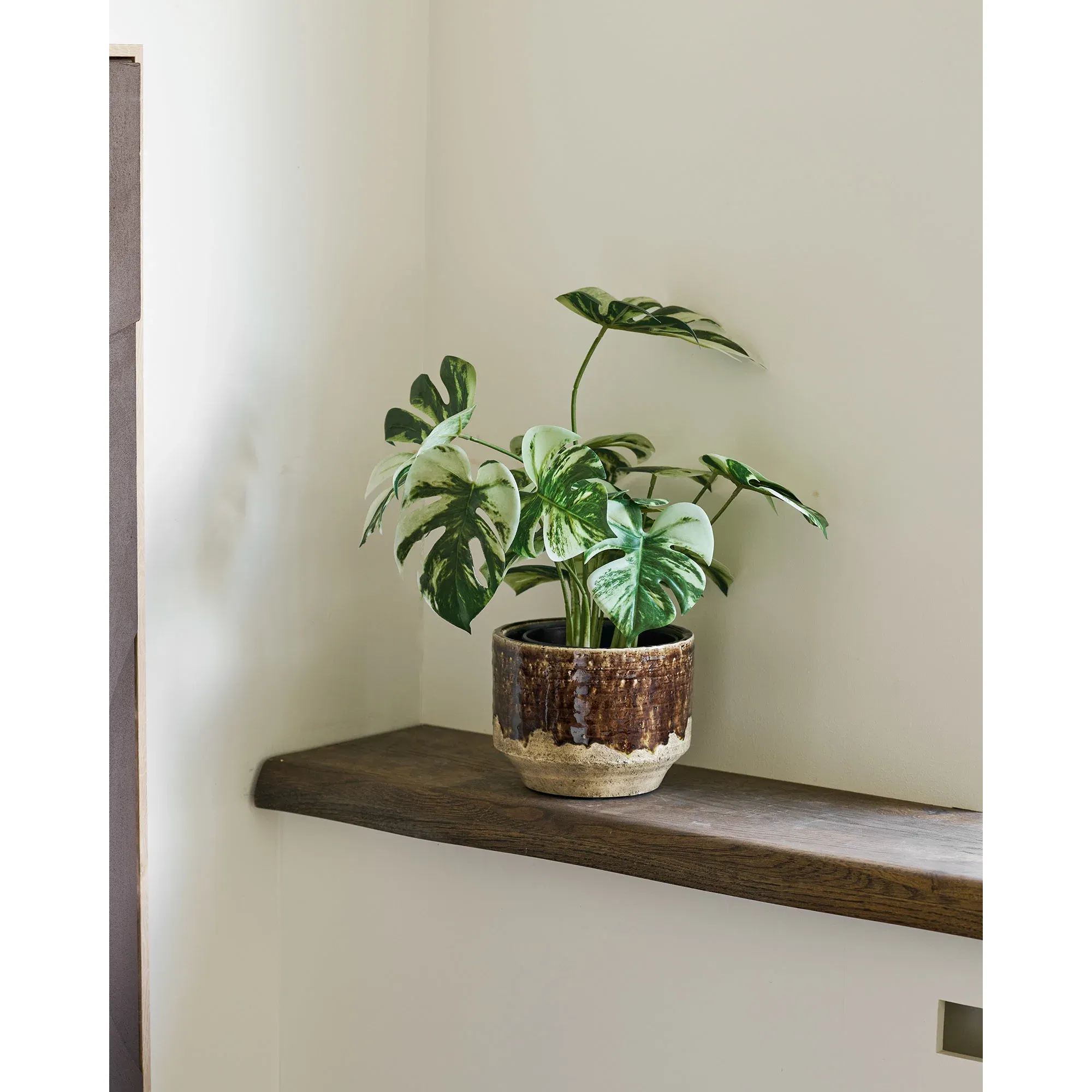 Doniczka ceramiczna 16cm brązowa — zdjęcie 2