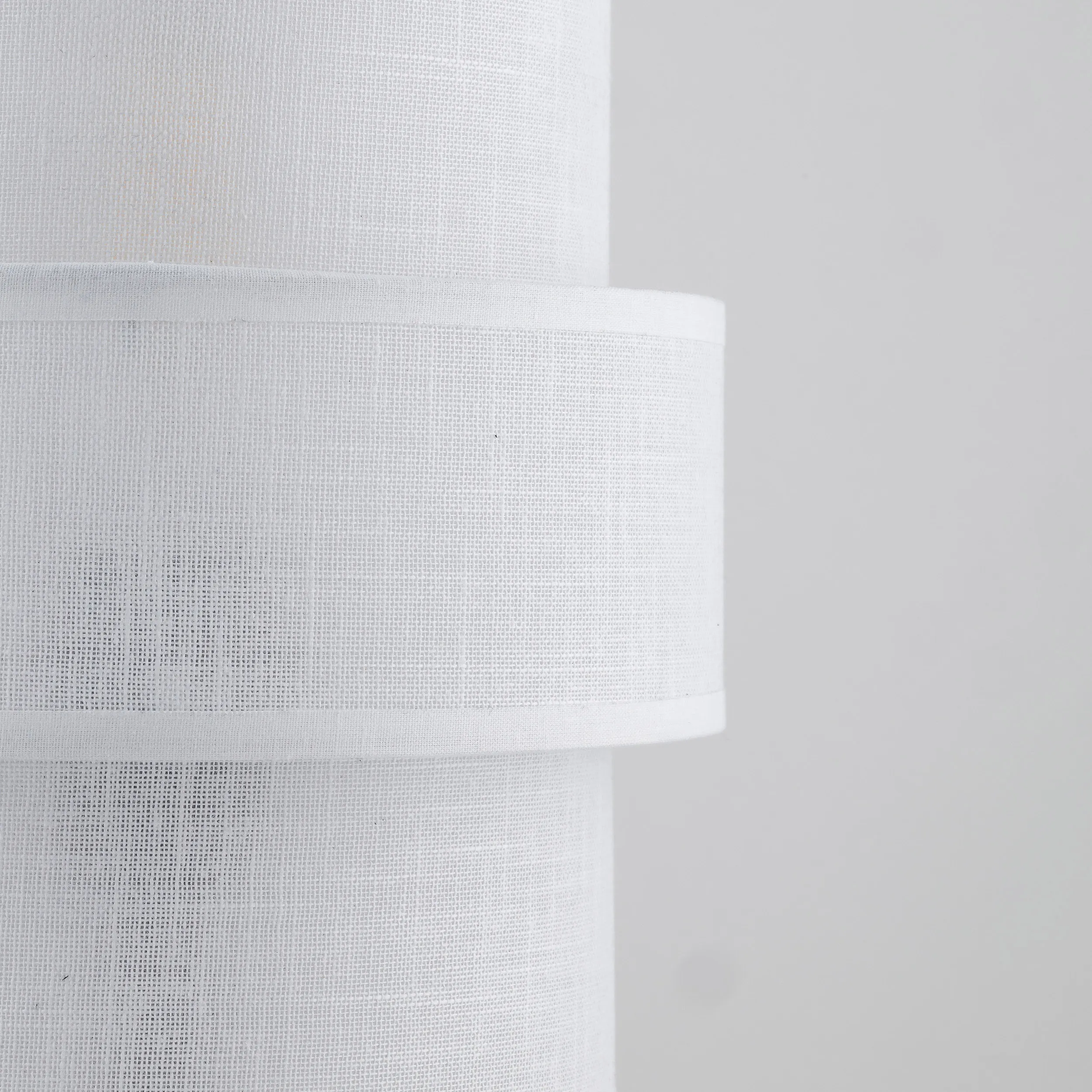 Lampka nocna CALISTO biała z tkaniny na czarnej podstawie 38x20cm - TK_5893