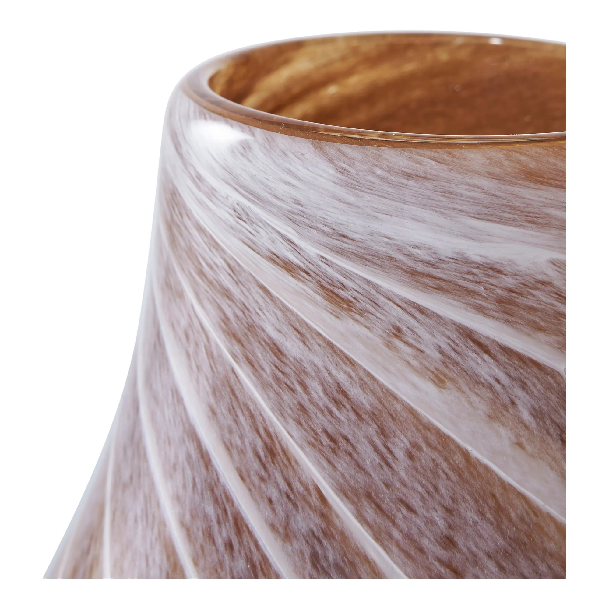 Wazon ze szkła VASE fi16x23 cm brązowy - 4441777