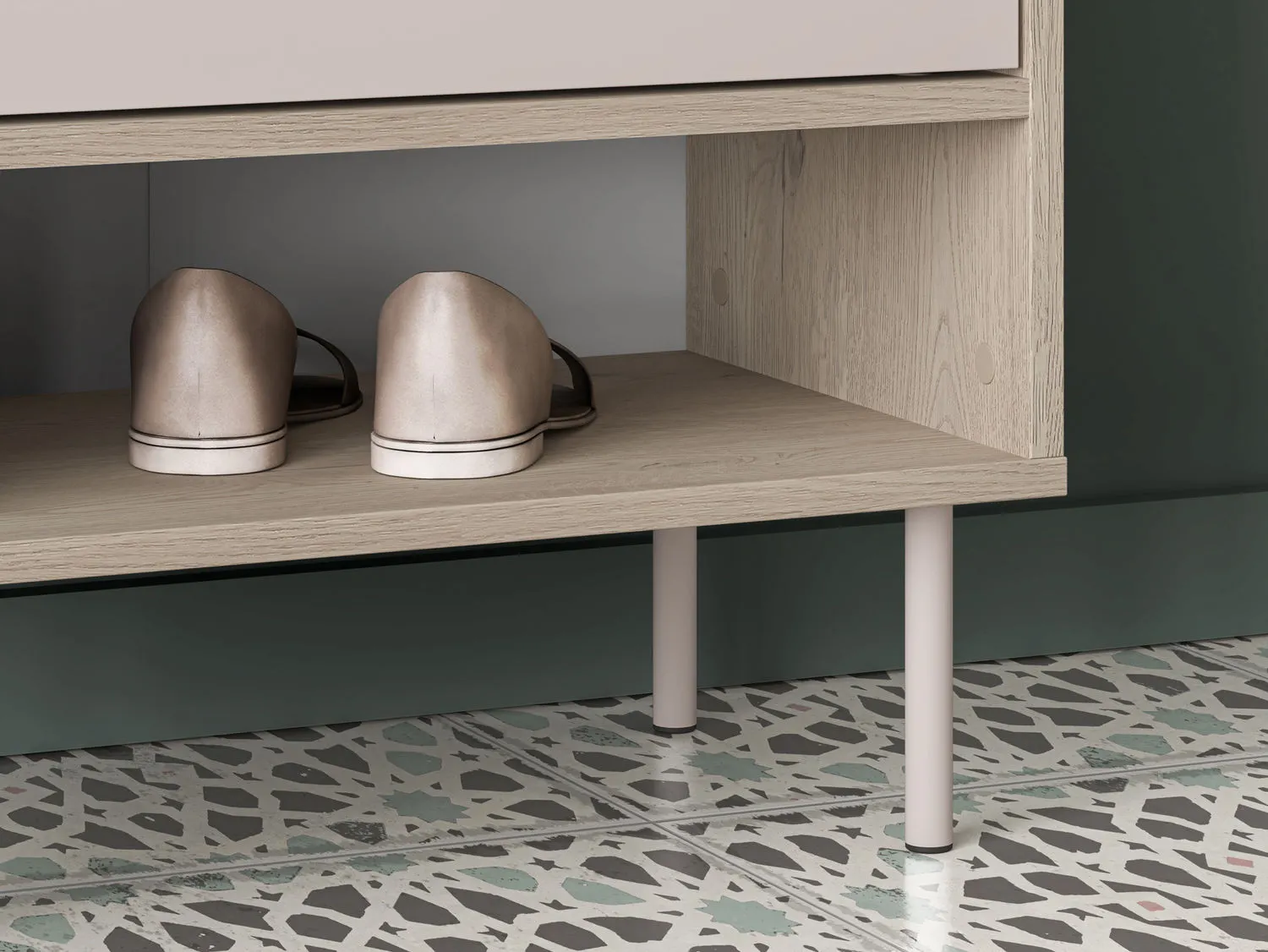 Szafa z drążkiem i półkami VOCO 54x200 L/P dąb cremona/kaszmir - 1VOCO01-001