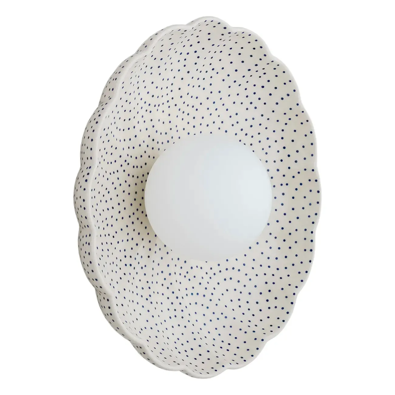 Kinkiet w kształcie muszli BOLL ceramika bolesławiecka kremowy Kinkiet w kształcie muszli BOLL ceramika bolesławiecka kremowy