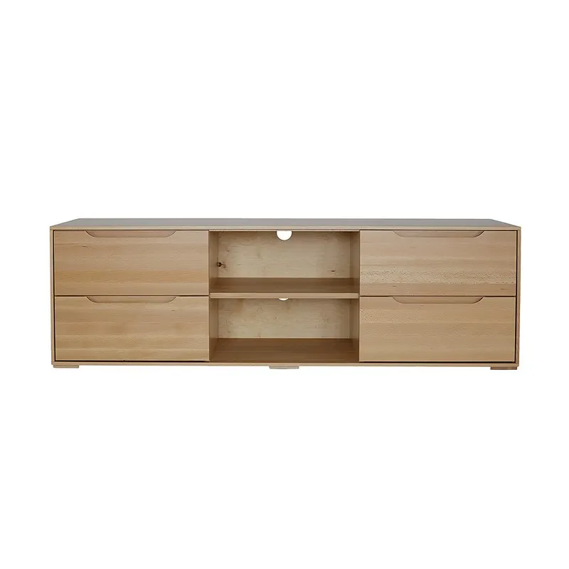 Szafka RTV bukowa RV420 Naturalny DREWMAX — zdjęcie 3