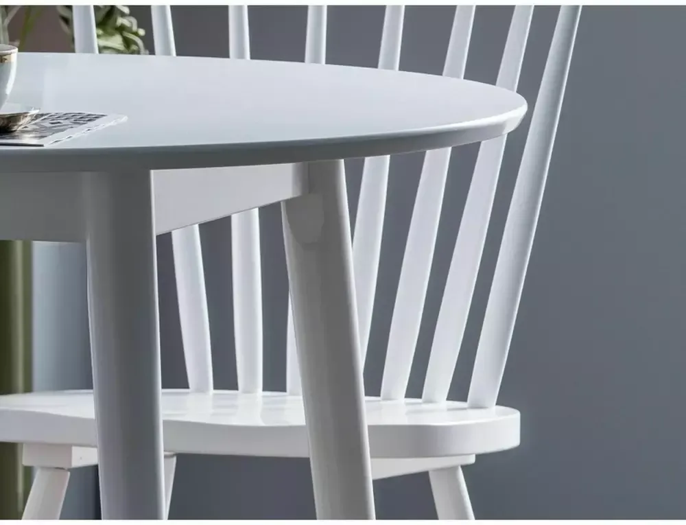 Stół okrągły LARSON biały 90x90 Signal - LARSONB90