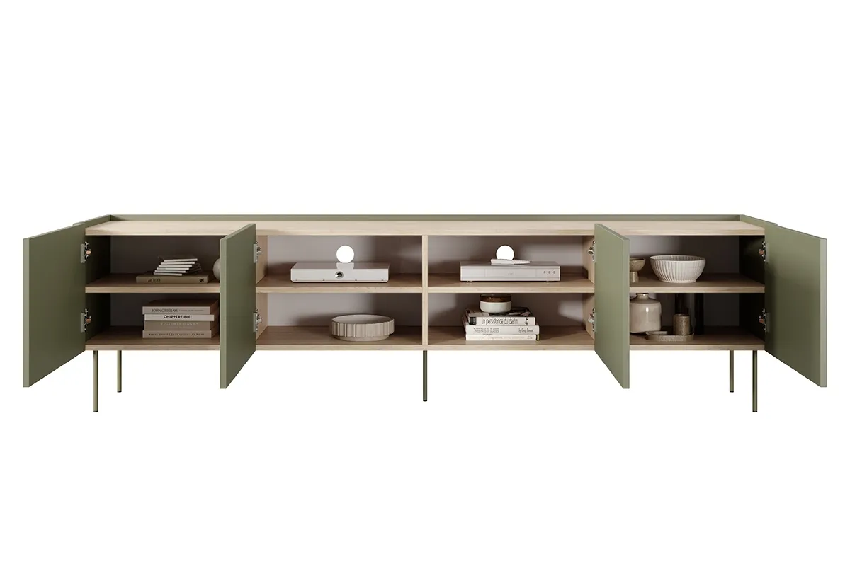 Szafka RTV DESIN 220 4D - oliwka - dąb nagano - B_149128