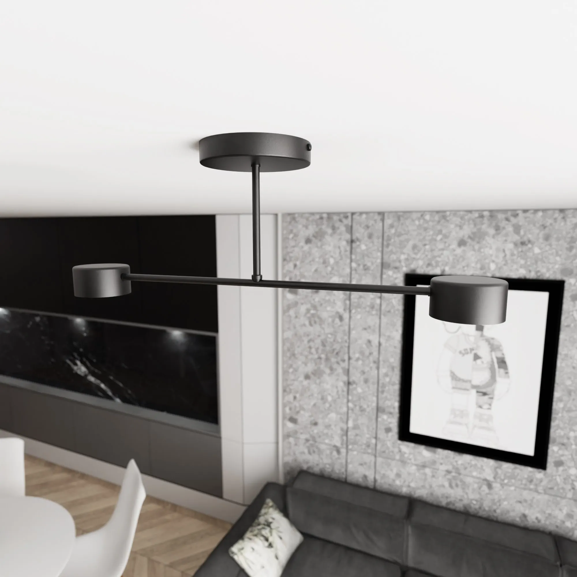 Lampa sufitowa HALO 2 BLACK czarna