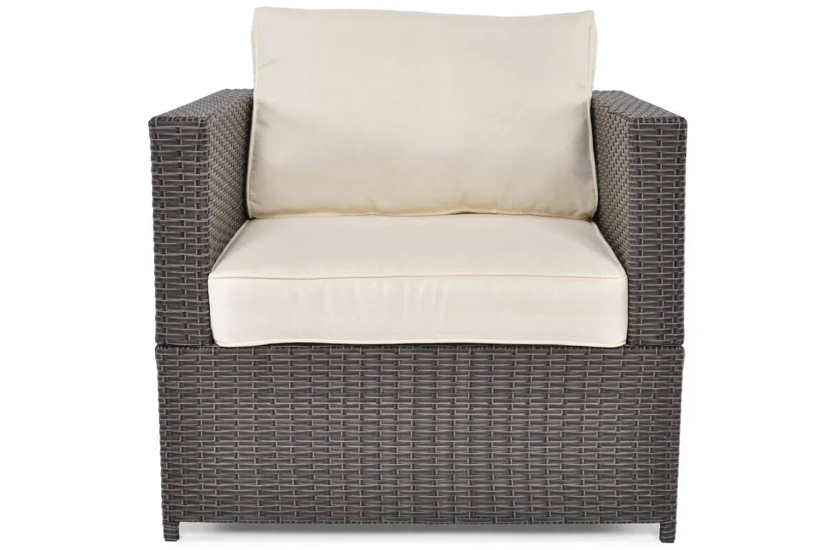 Zestaw ogrodowy wypoczynkowy MALAGA COMFORT MAX 5-os technorattan brązowy - FE5906948125490