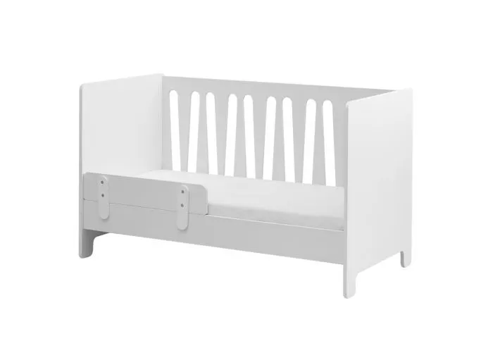 Łóżeczko dziecięce MOON z regulacją wysokości 70x140 białe - PIN_015-011-110