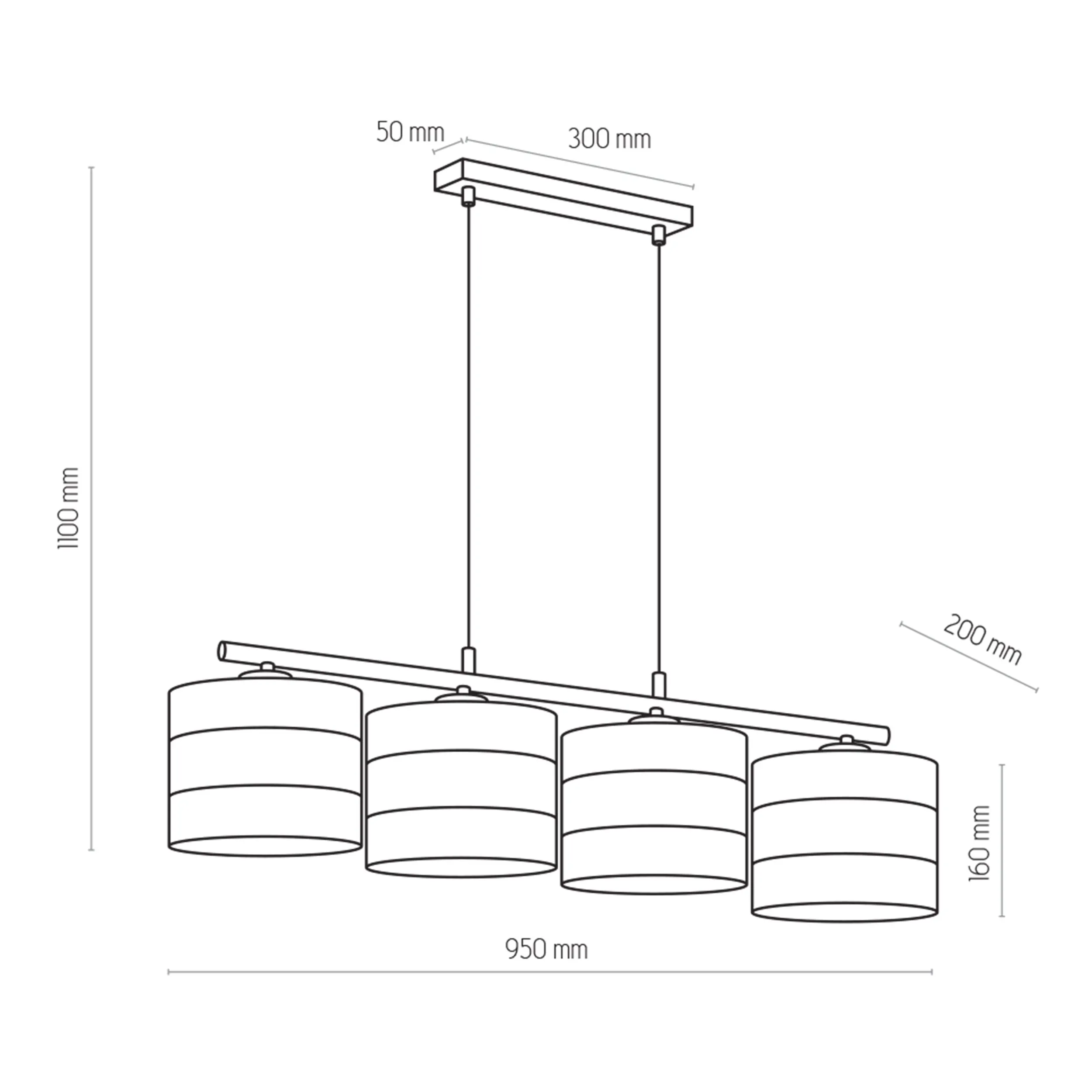 Lampa wisząca TAGO metalowa czarna ze złotym środkiem 110x95cm - TK_3213