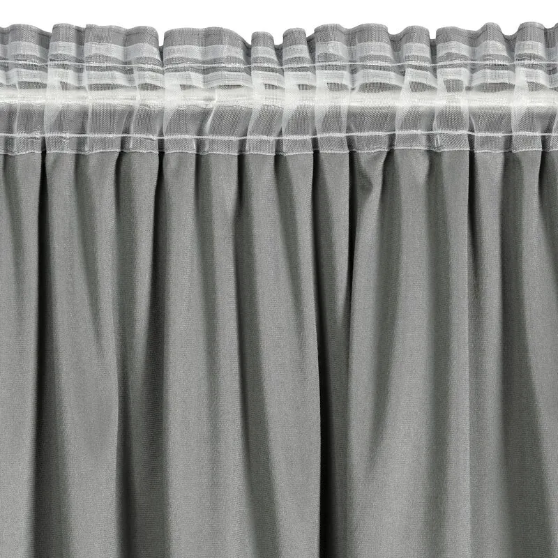 ZASŁONA GOTOWA CARLI NA TAŚMIE 140 X 270 CM SREBRNY - EU_454034