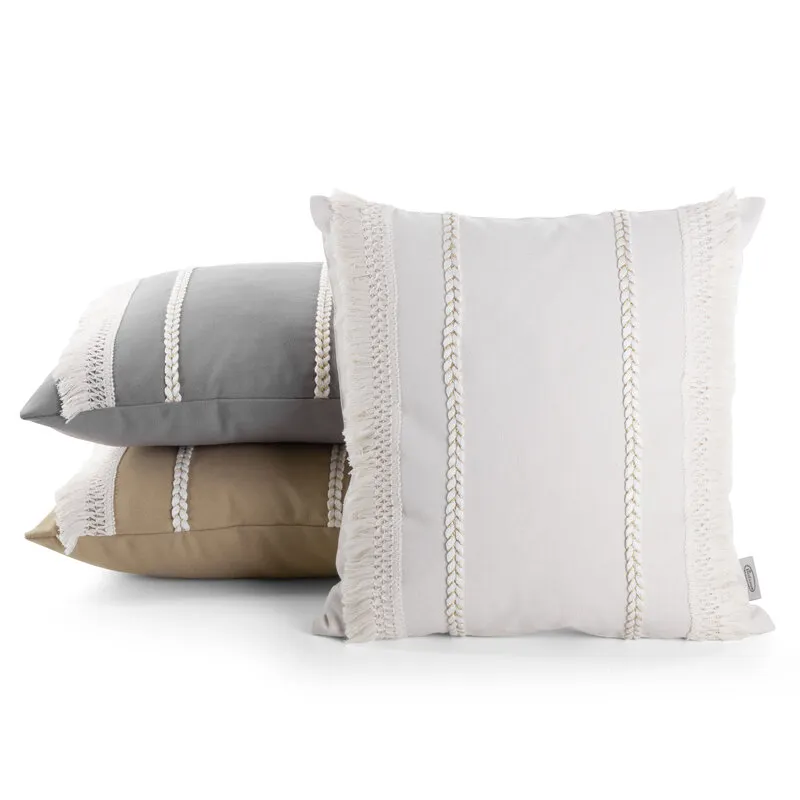 POSZEWKA BOHO 1 45 X 45 CM BEŻOWY - EU_409848