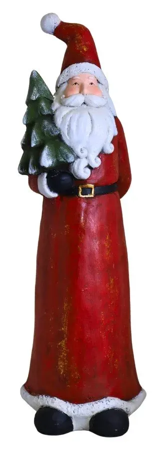 MIKOŁAJ ceramiczny MAŁY 7536 biało-czerwony