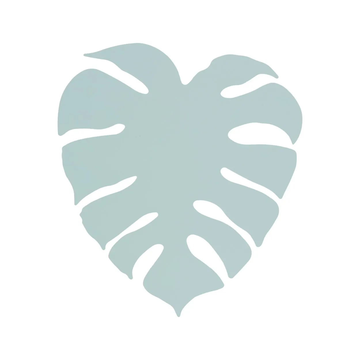 Kinkiet MONSTERA miętowy w kształcie liścia 40x35x4cm