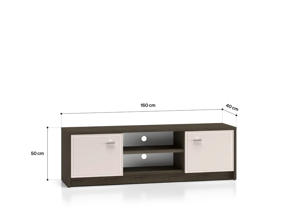 Szafka RTV 2-drzwiowa AVANTE 160 cm kaszmir dąb Windmill - 1AVAN06-001