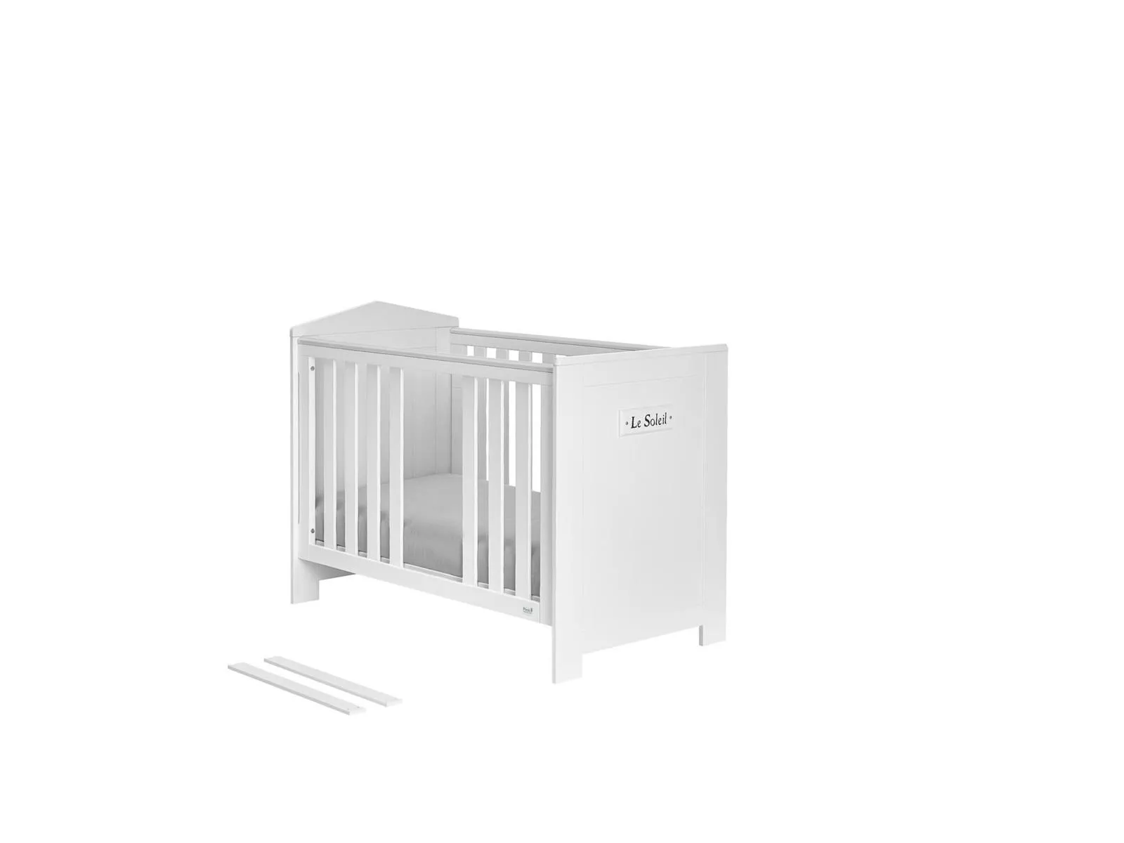 Łóżeczko dziecięce MARSYLIA 60x120 regulowana wysokość białe - PIN_019-010-110