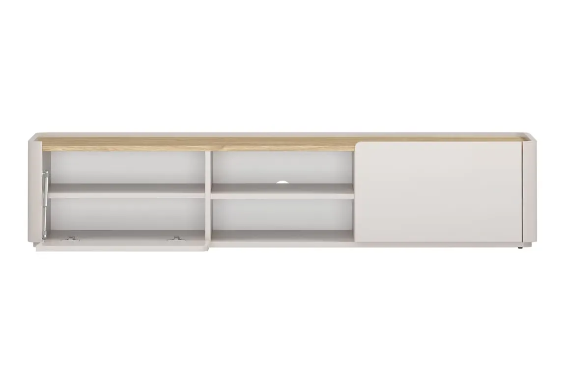Szafka RTV z 1 klapą i szufladą ELIVO RTV 170cm cashmere dąb olejowany — zdjęcie 4