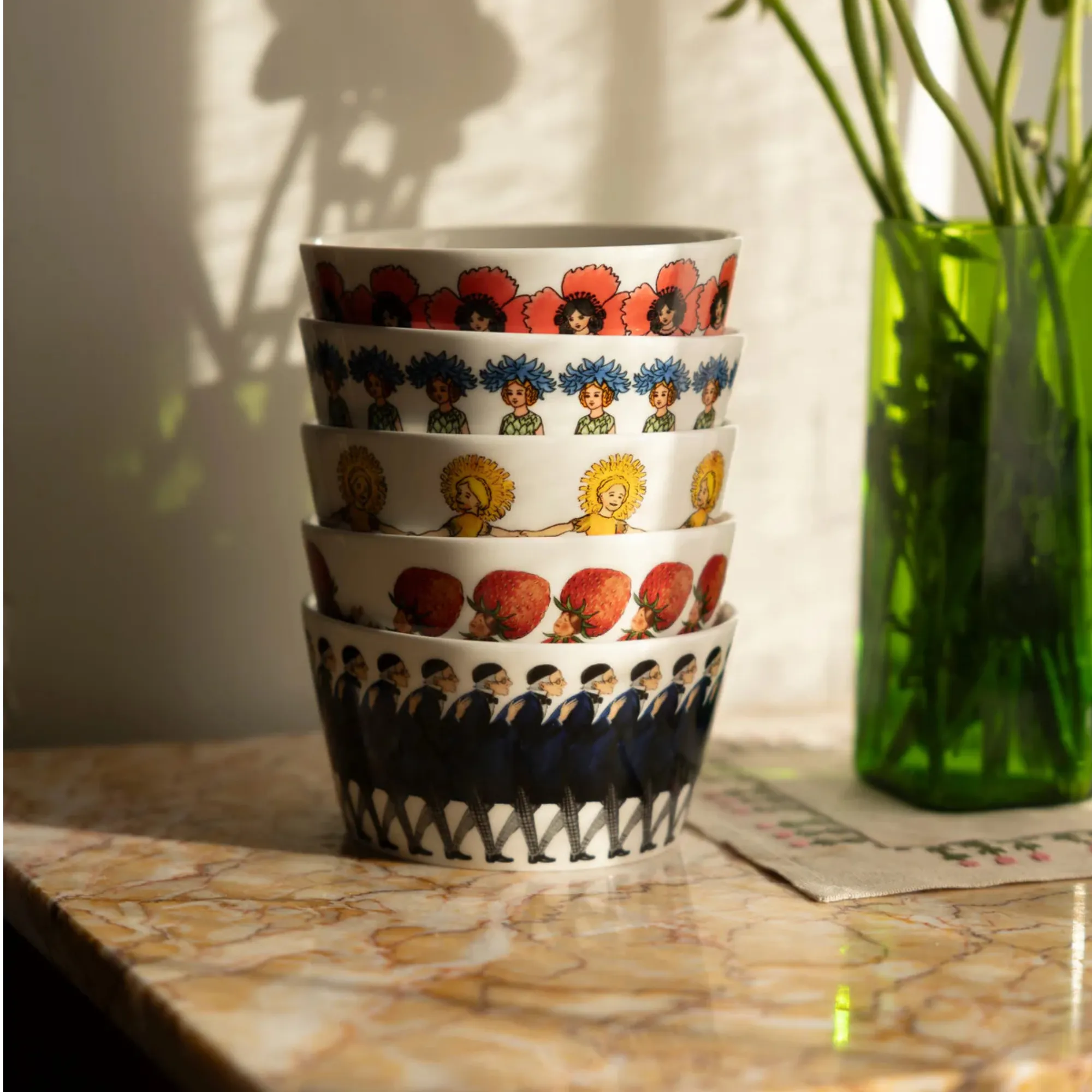 miska, miseczki, ceramika, różne wzory, kolorowy zestaw