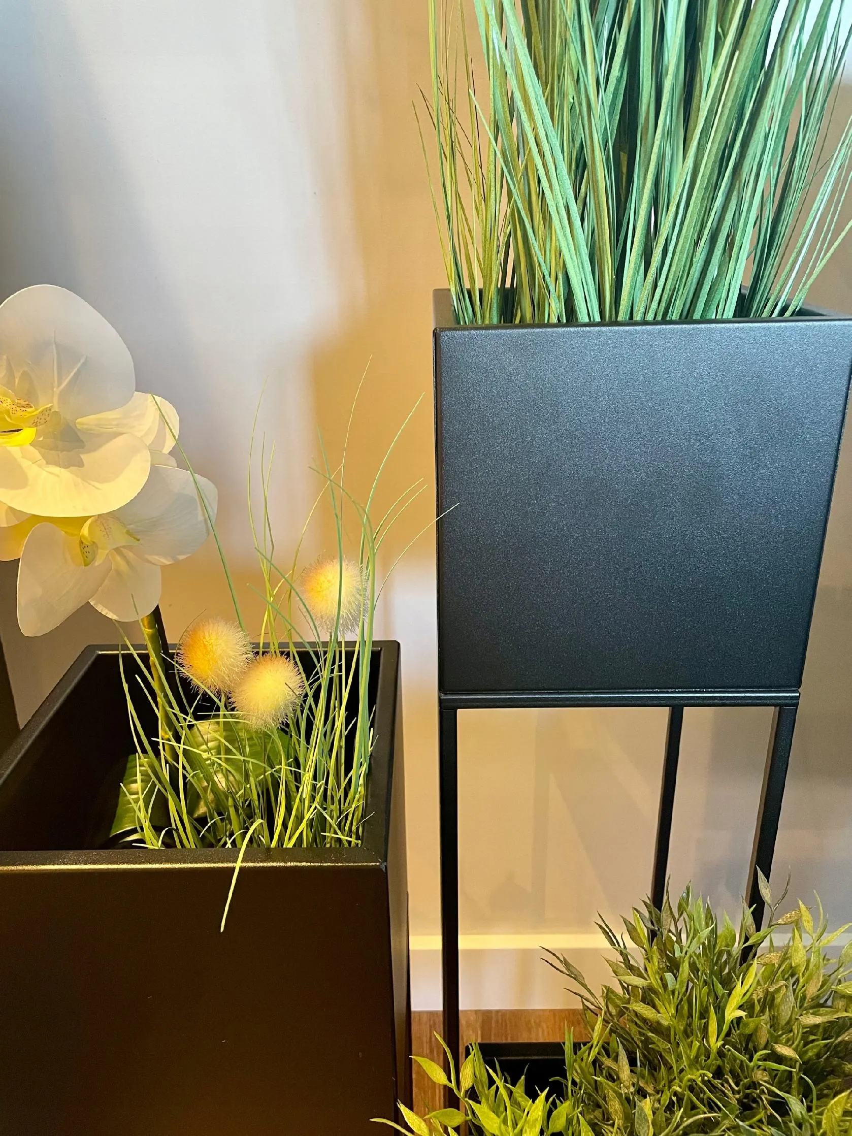 DONICZKA-osłonka na donice metalowa LORIENT L czarna - LD_TZ000063