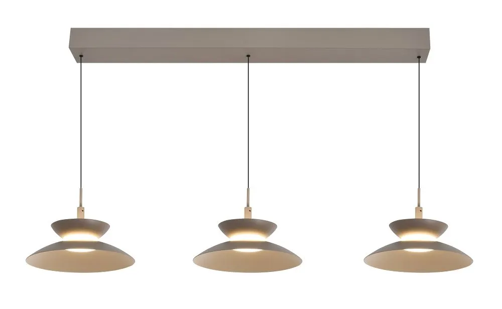 Lampa wisząca prosta GUBBIO 3 LED kaszmirowa Lampa wisząca prosta GUBBIO 3 LED kaszmirowa