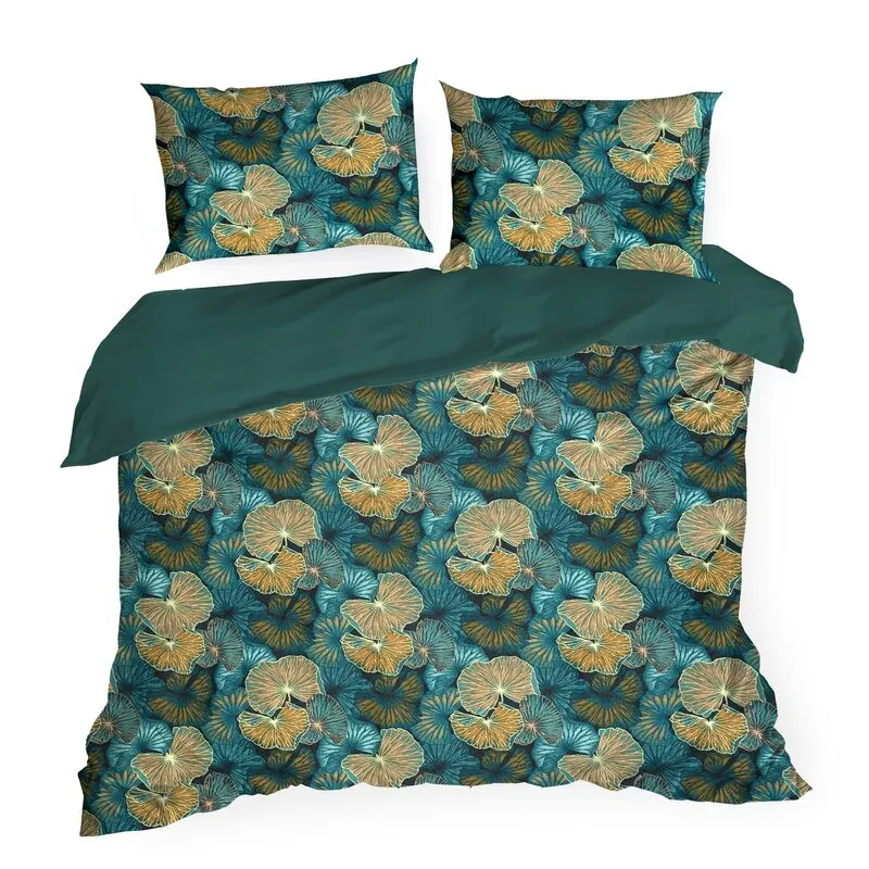 Komplet pościeli satynowej NIKA 30 220 X 200 cm Turkusowy, Musztardowy