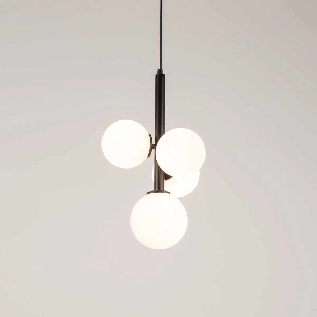 Lampa wisząca PERLA 4 biało-czarna - SI_33487