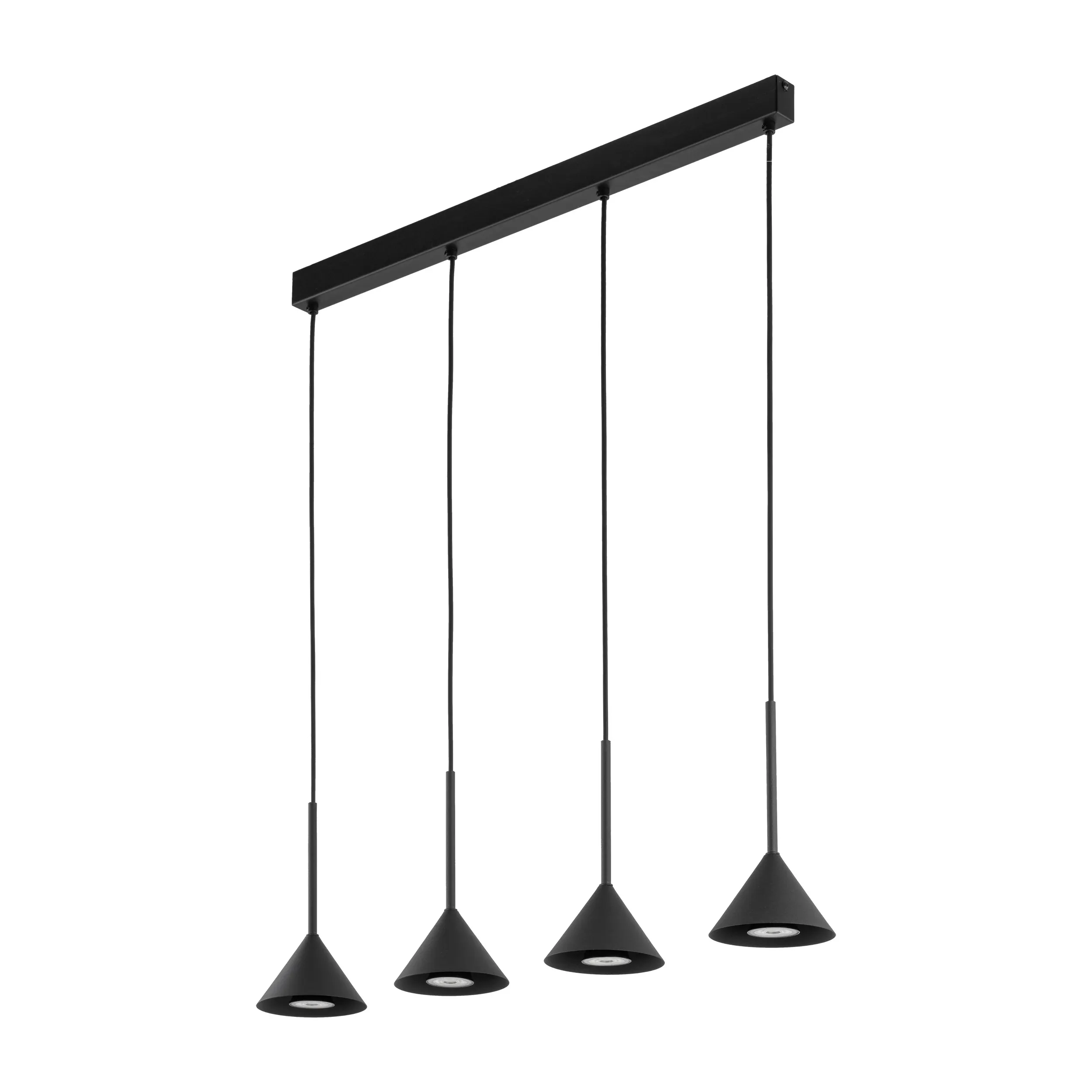 Lampa wisząca CONO czarna na metalowej listwie 90x75x12cm Lampa wisząca CONO czarna na metalowej listwie 90x75x12cm