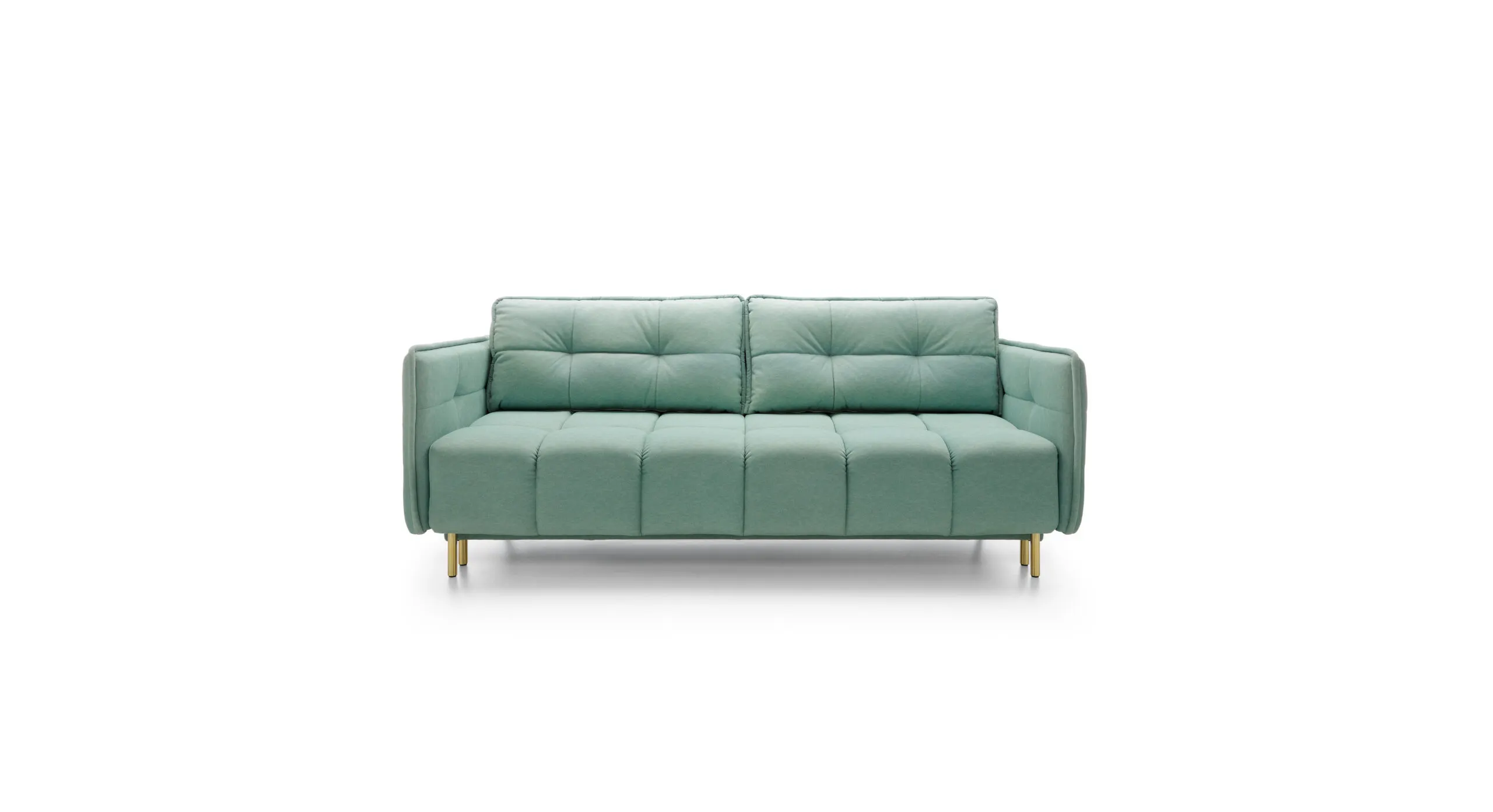 Sofa rozkładana CAVOLA GOLD funkcja spania - tkanina Castel 34 miętowy - CAVOLA_SOF_CASTEL34