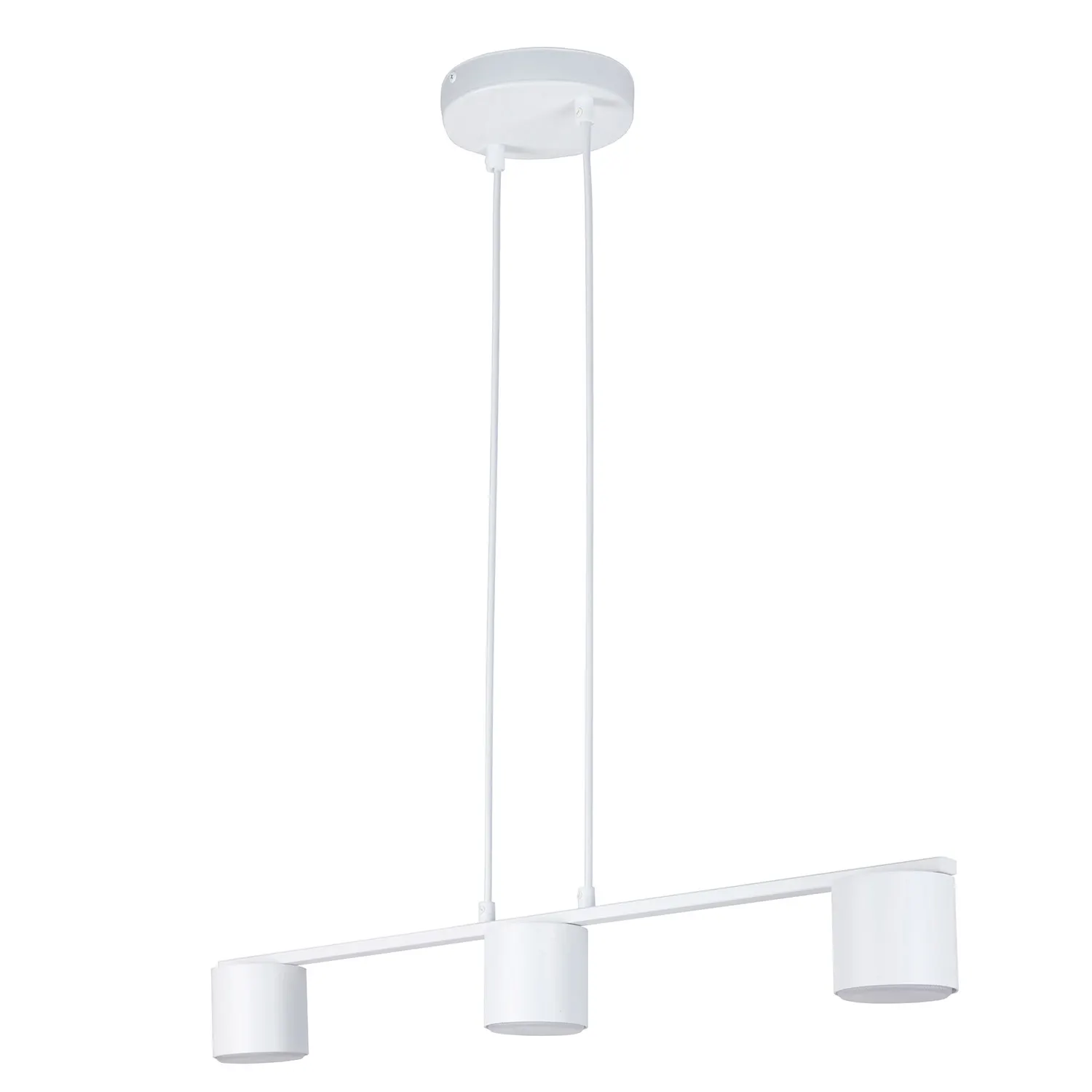 Lampa wisząca stalowa MILA 3 biała