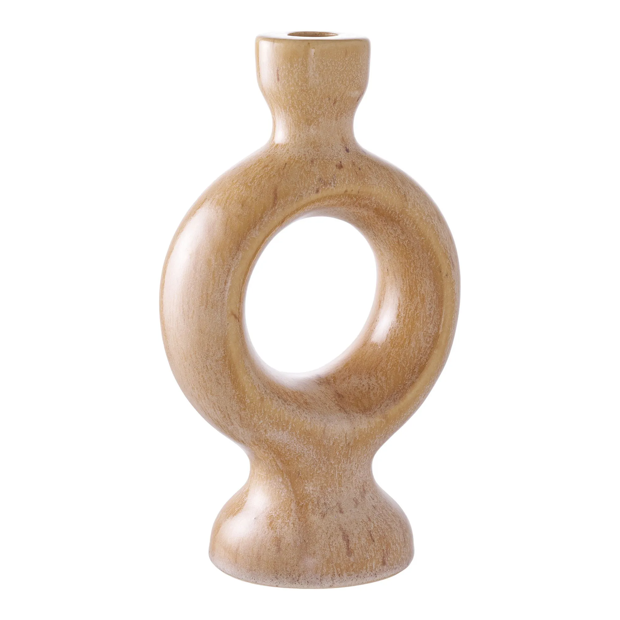 Świecznik ceramiczny CANDLE 135x88x234 cm brązowy - 4561191