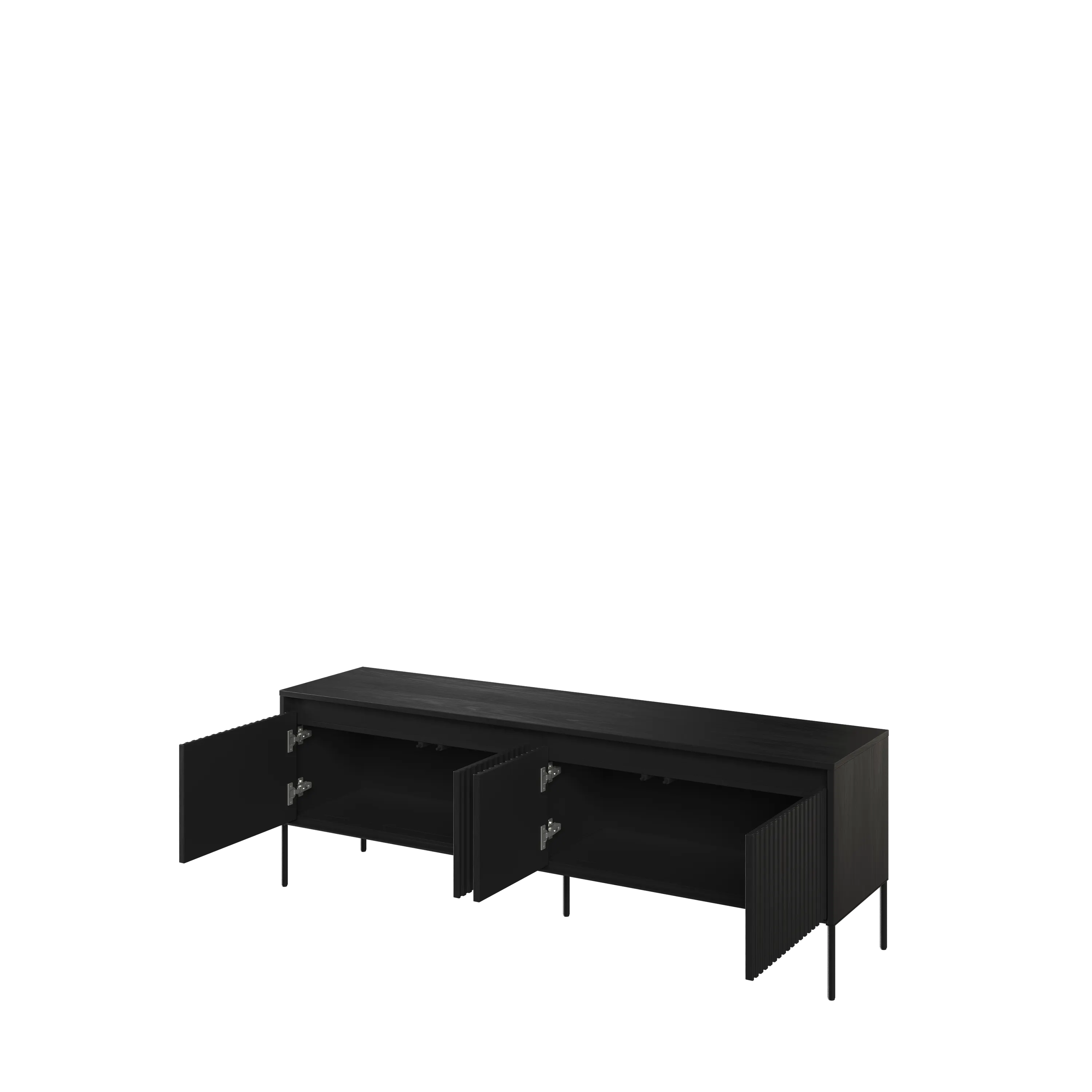 Szafka RTV z oświetleniem TREND TR-05 4D 167cm czarna