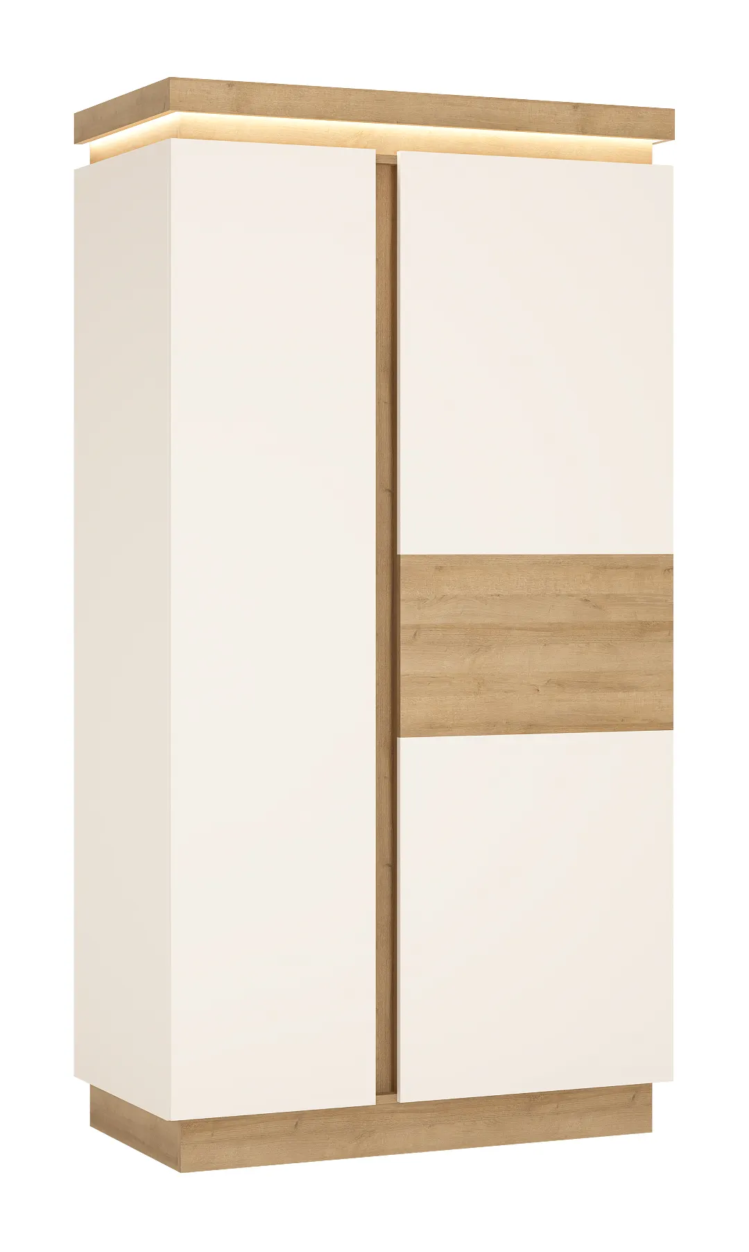 SZAFA LYON 2-DRZWIOWA LYOS01 DĄB RIVIERA JASNA / BIAŁY HG