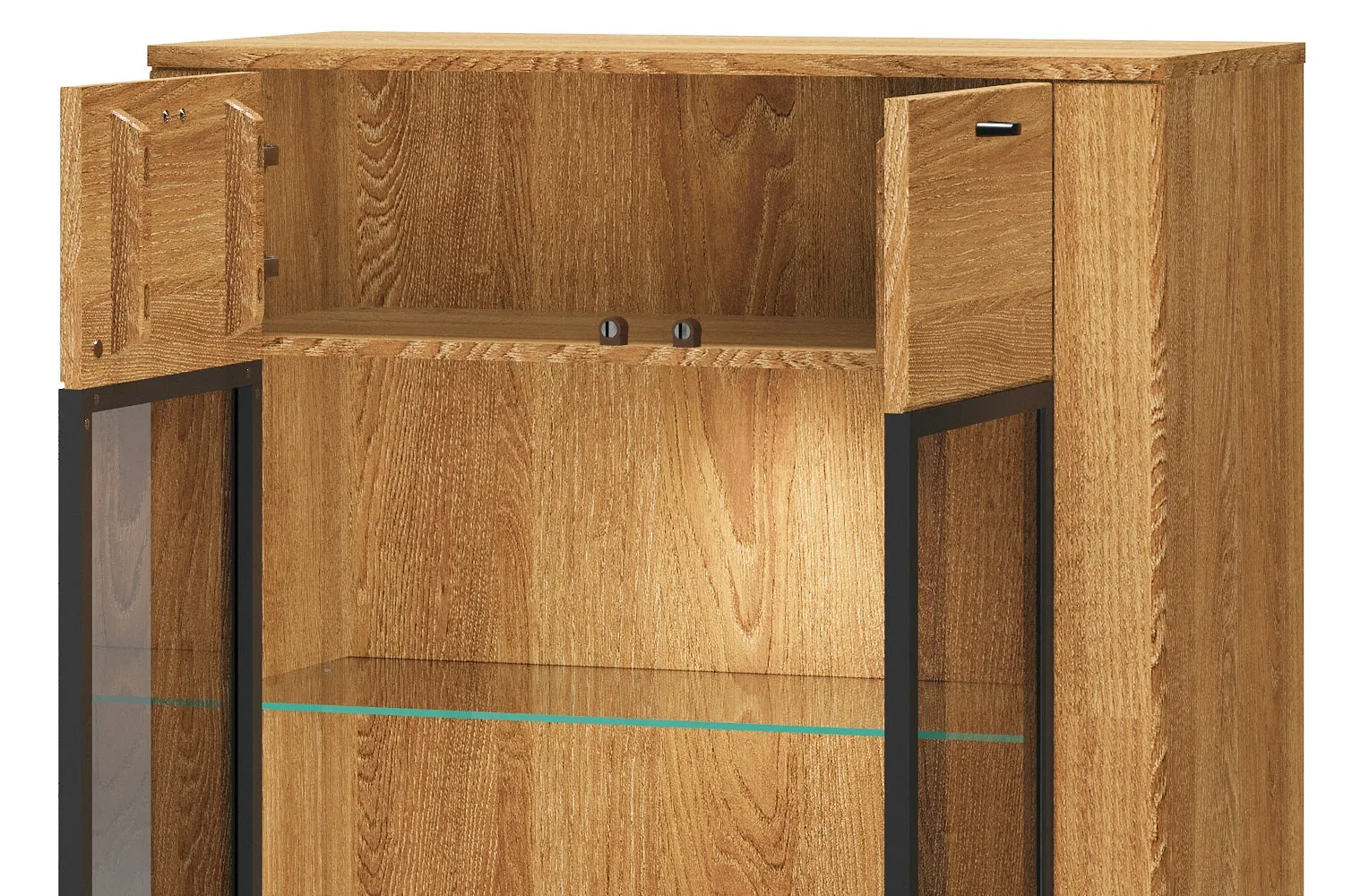 Witryna niska 2-drzwiowa PORTO 15 - dąb złoty - TH-100-1610