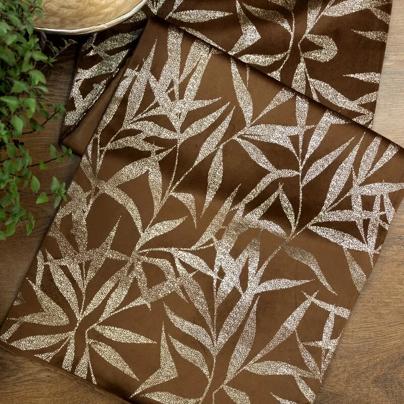 OBRUS BLINK 15 35 X 220 CM BRĄZOWY - EU_390119