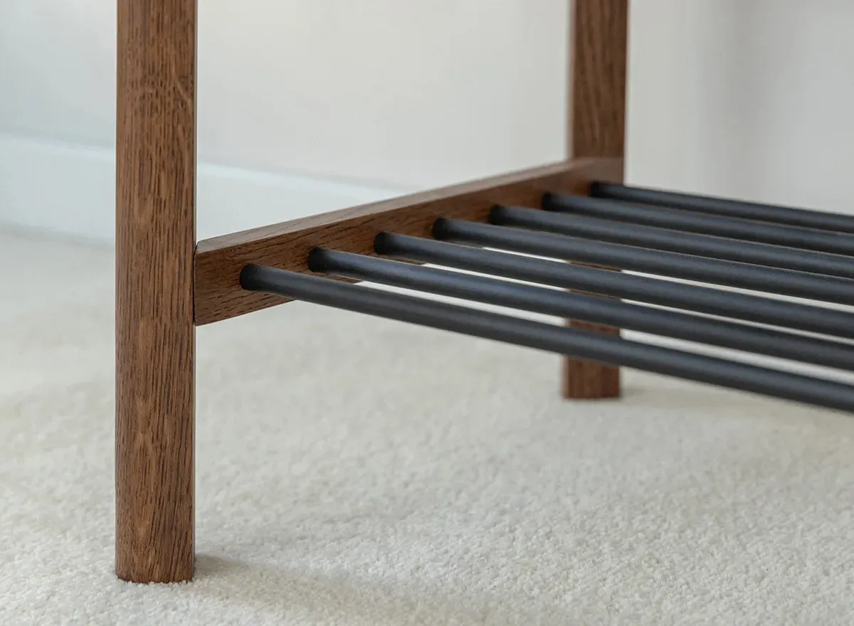 Ławka z półką na buty dębowa CAMPI dąb olejowany - KULCA06