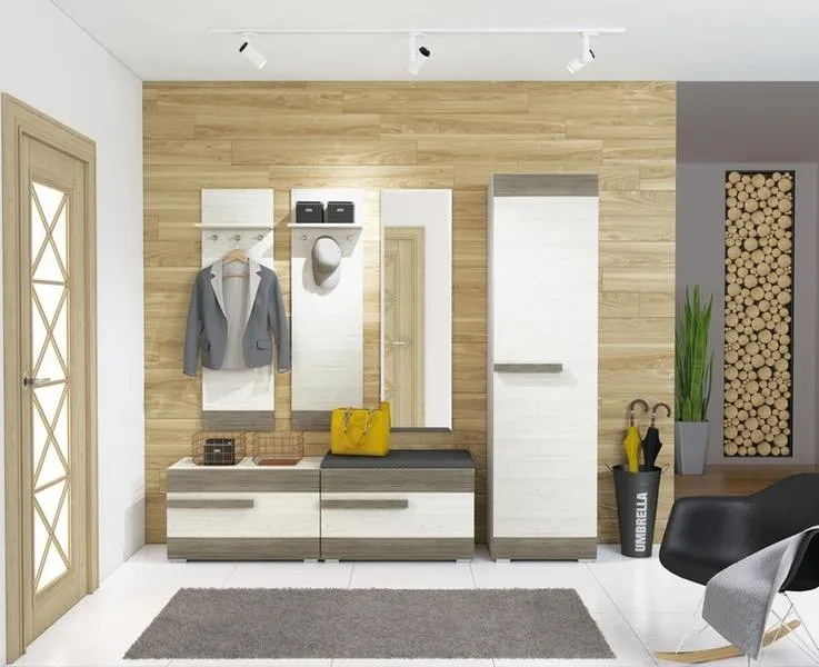 Wieszak ścienny z półką BLANCO 23 sosna śnieżna 40x136 cm - 1BLAN23-001