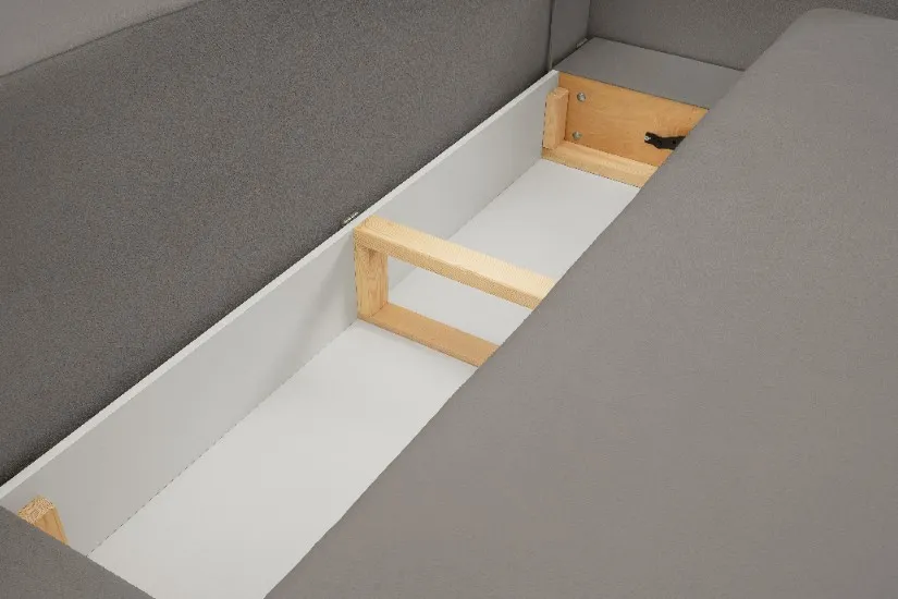 Sofa rozkładana z pojemnikiem OLIO SICURIO 238 cm ciemnoszara — zdjęcie 9