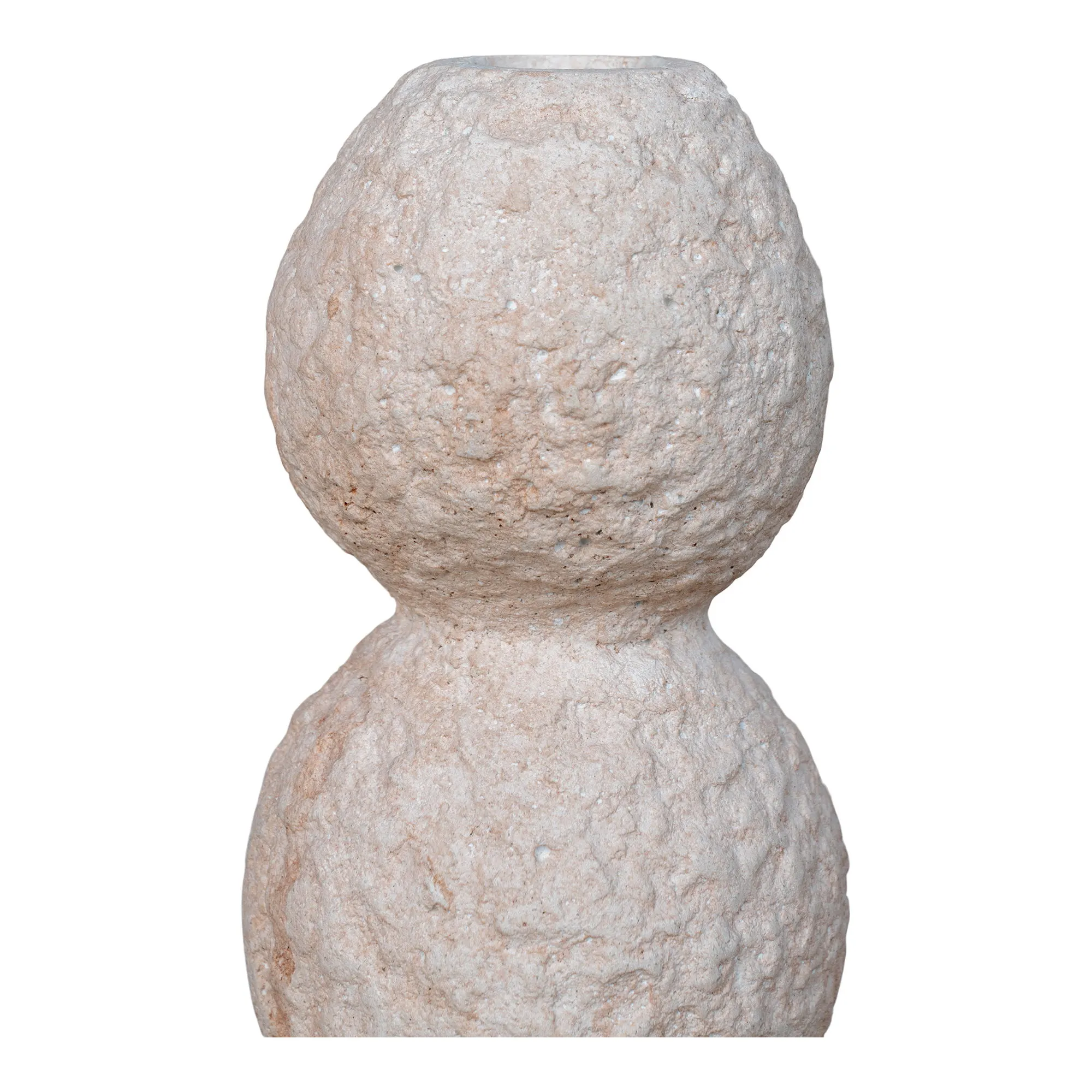 Świecznik cementowy CANDLE zestaw 2 sztuk beżowy - 4561181