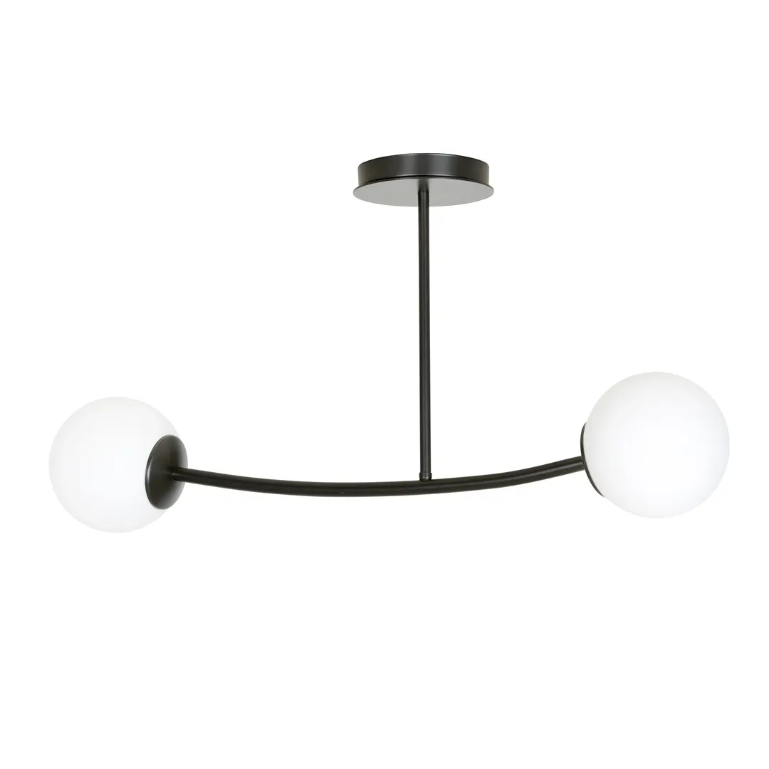 Lampa wisząca HALLDOR 2 czarny biały