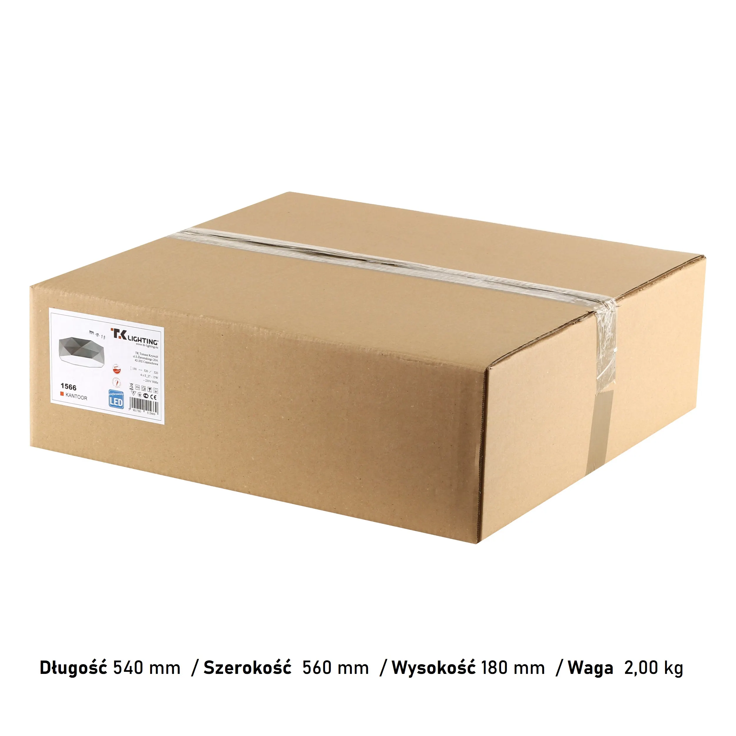 Lampa sufitowa KANTOOR szara z tkaniny z białym kloszem 52x17cm - TK_1566