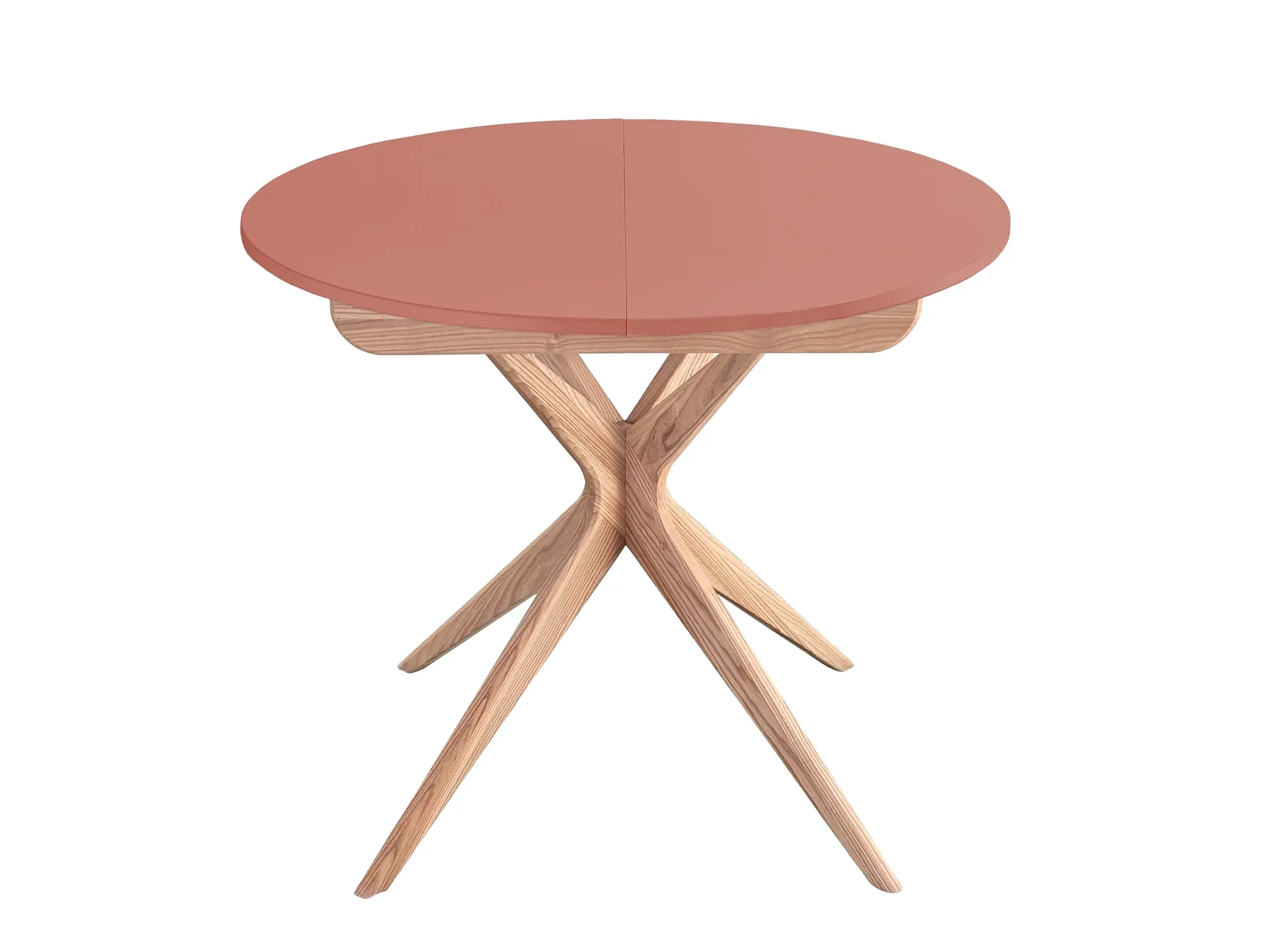 Stół okrągły rozsuwany JUBI 90x90-130 cm koralowy - NRGBTJ_16E