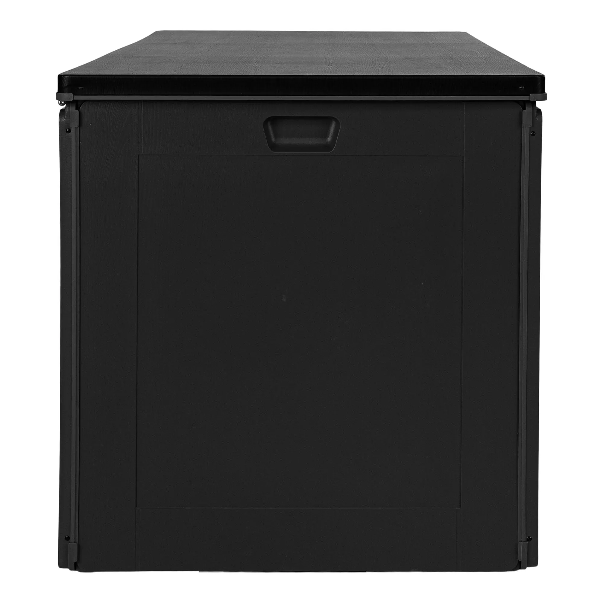 Skrzynia ogrodowa DUBROVNIK plastikowa 146x61x64 cm 680 L - czarna - 7801130