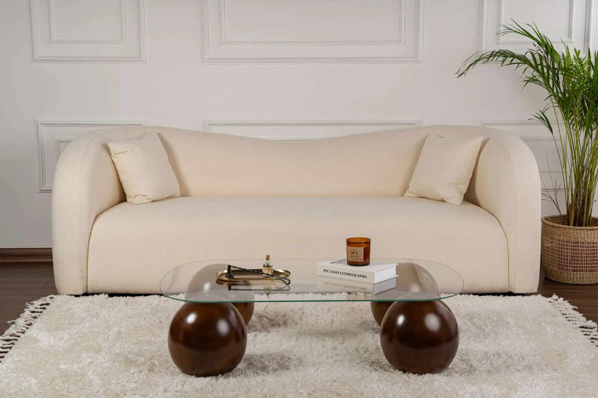 Stolik kawowy EVARA 75x118 cm orzech transparentny - ASI_857NRD1129