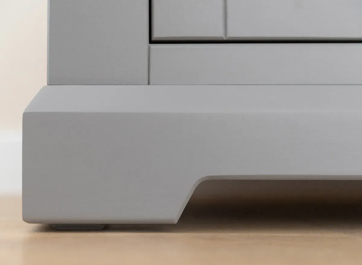 Witryna drewniana 4-drzwiowa z szufladą MARONE ELITE popielaty - PLMEL02/S