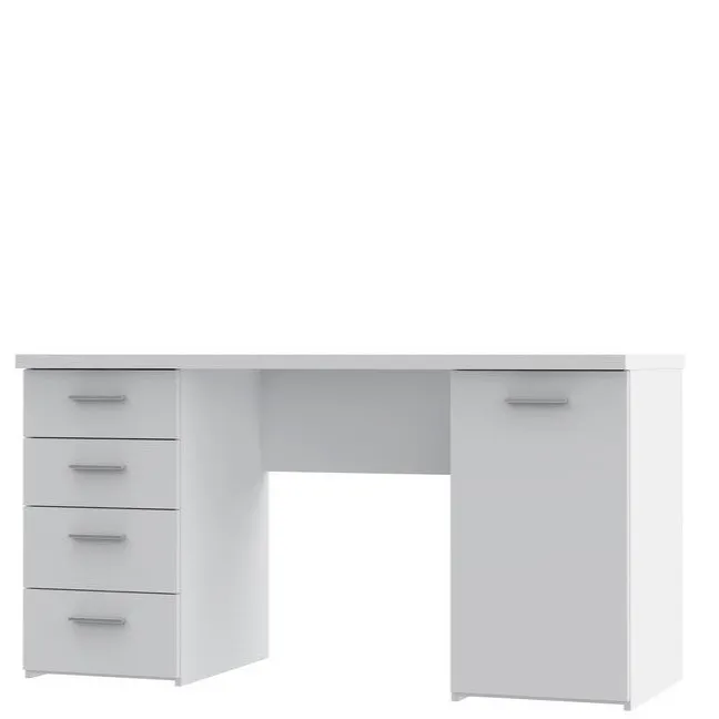 Biurko NET106 z szafką i 4 szufladami - biały - MT926-Z12M