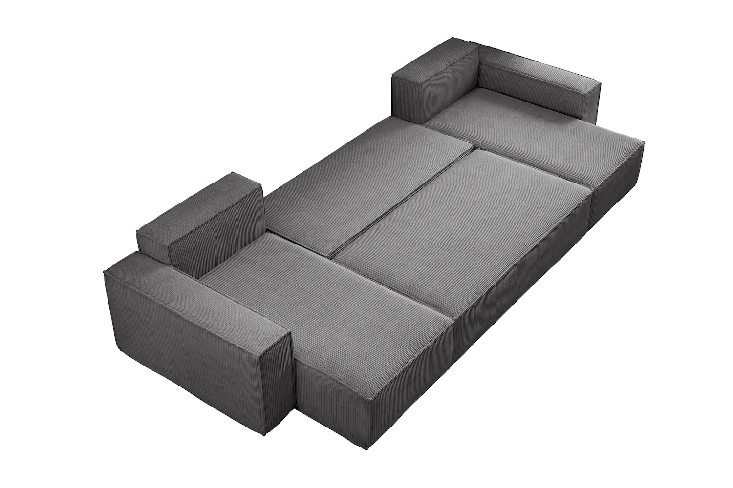 Narożnik uniwersalny KARL U rozkładany tkanina Poso 22 ciemnoszary - NAROZNIK_KARL_U_POSO22