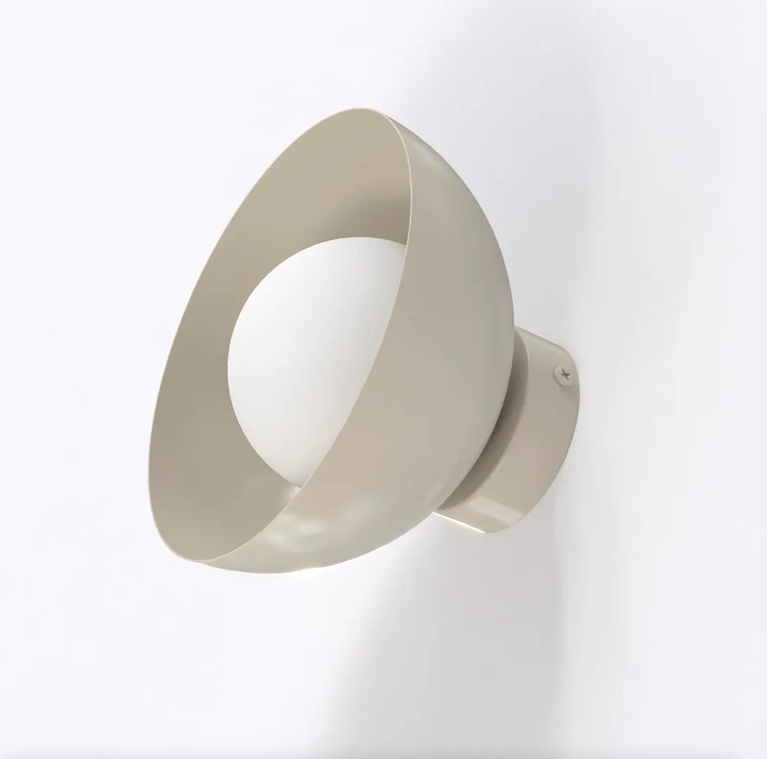 lamp, wall lamp, metal lamp, contemporary, beige