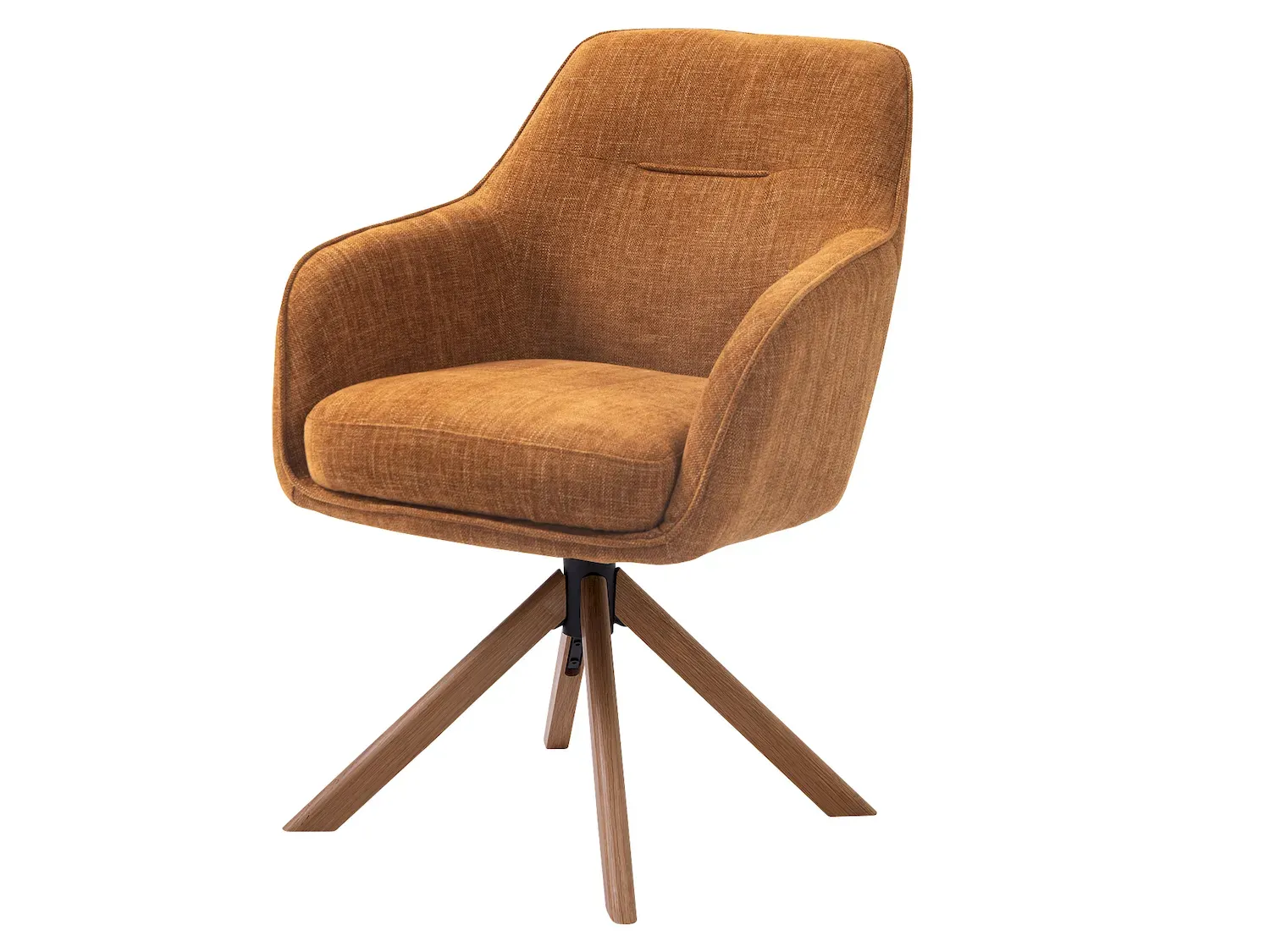 Krzesło obrotowe AVOLA z podłokietnikami - curry