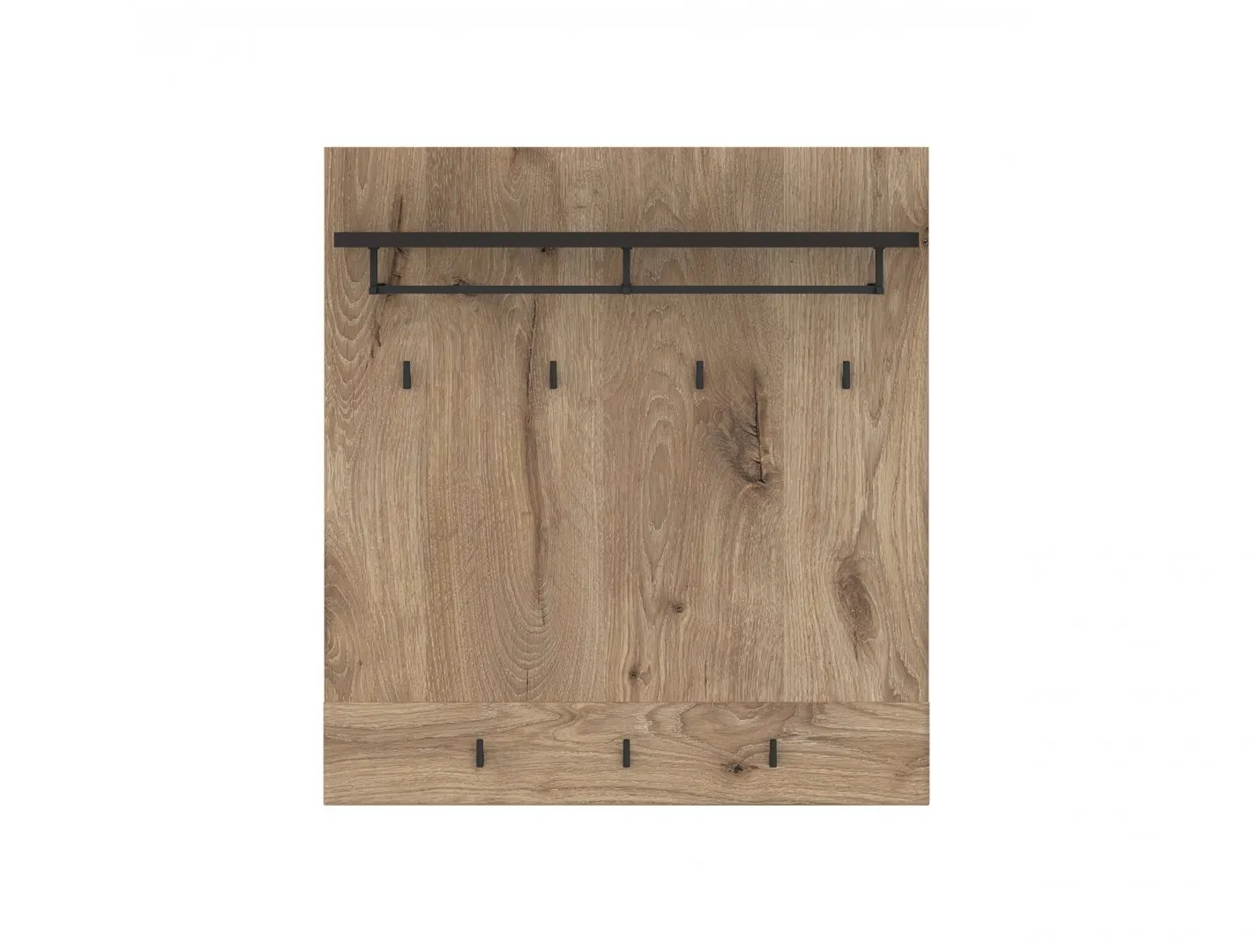 Panel z półką i wieszakami GRANO 93x101x32 dąb viking, szary GRNGP1 - 6000000015480