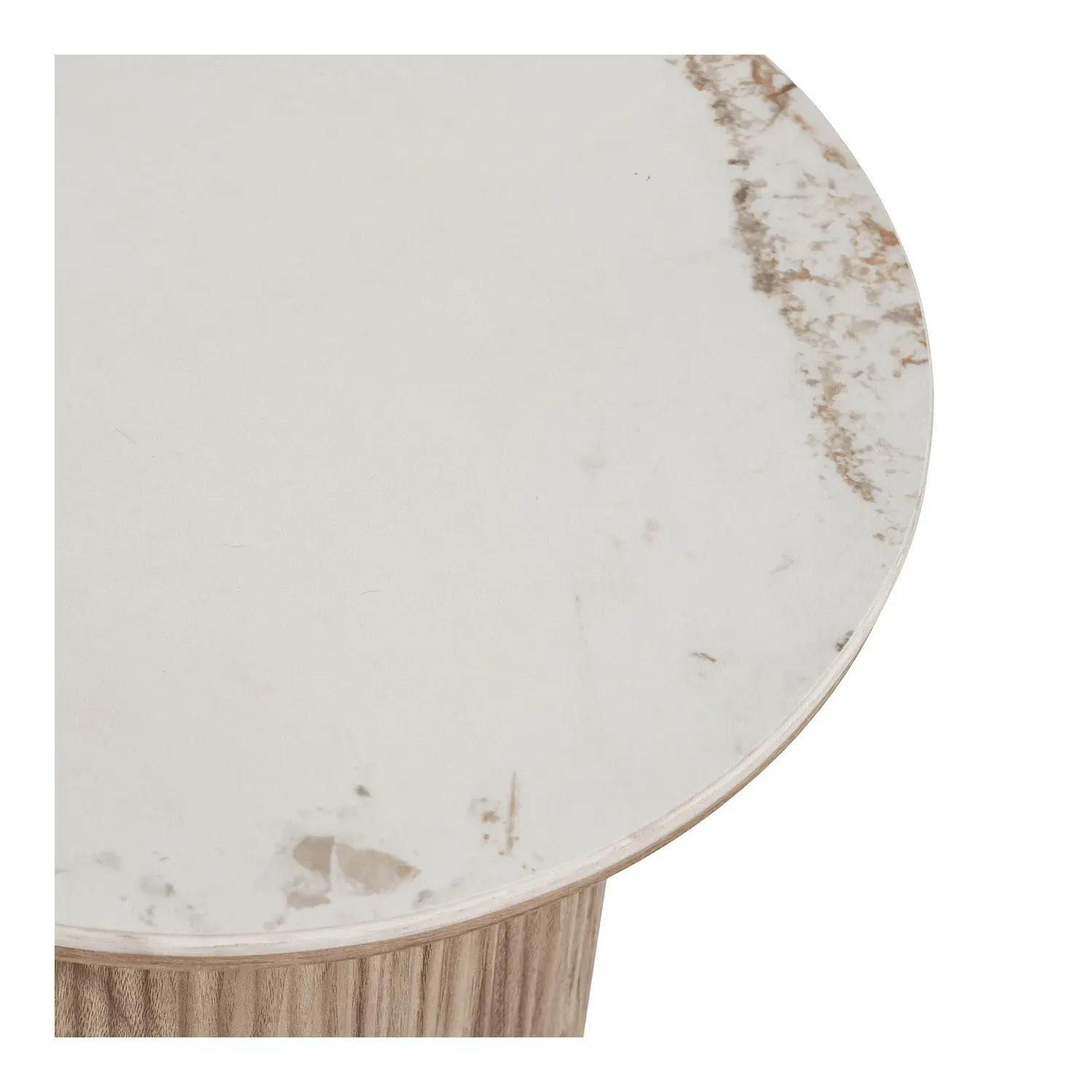 Stolik pomocniczy boczny ATHENS 45x45 biały efekt marmuru - 2151045