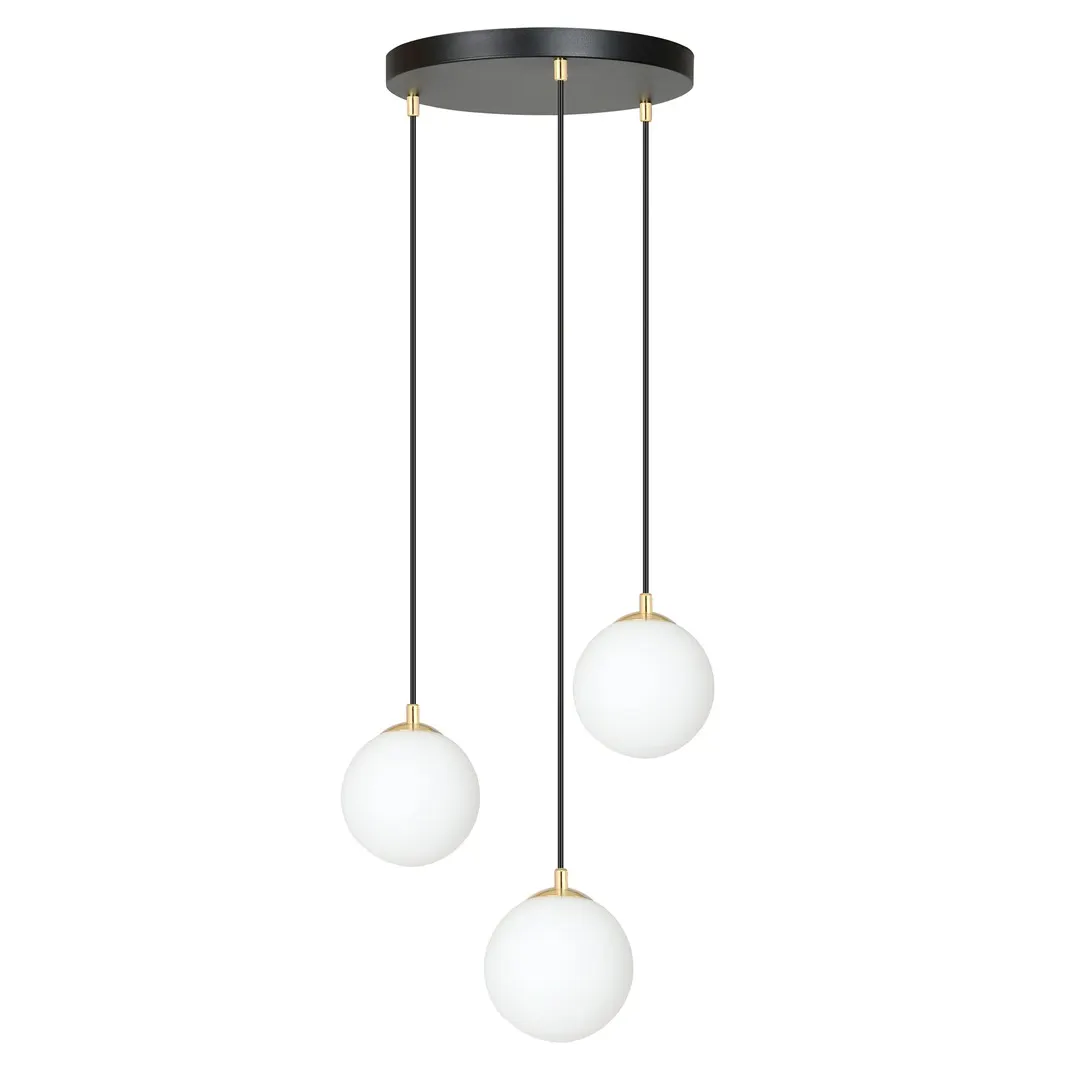 Lampa wisząca ROYAL Czarny,Złoty 1243/3